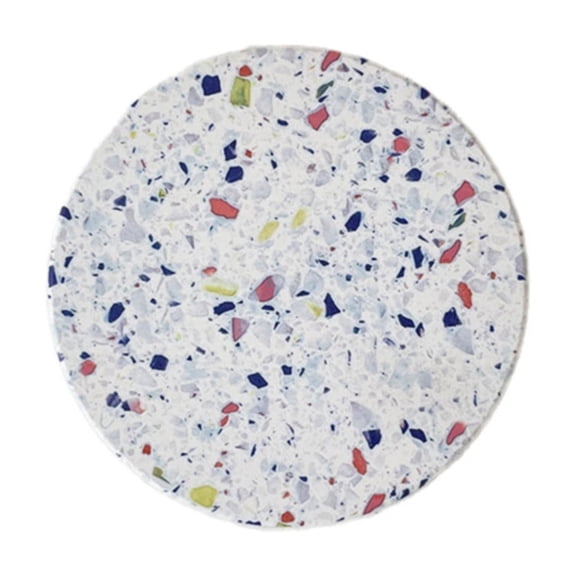 kjfeif 4 Inch Colorful Terrazzo Tile Drink Stone Texture Chaotic Dots Modern Artistic Style Home Decor Diatomite Heat for Cold Drinks Wine Mugs Cups for Indoor Outdoor Party Holiday Decor
