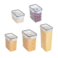 thumbnail image 1 of kjfeif 5 Size Single Clear Plastic Storage Jars Vacuum Proof Fresh Storage Airtight Jars Kitchen Airtight Jars With Lids Proof Crispers for Kitchen & Party Organization, 1 of 9