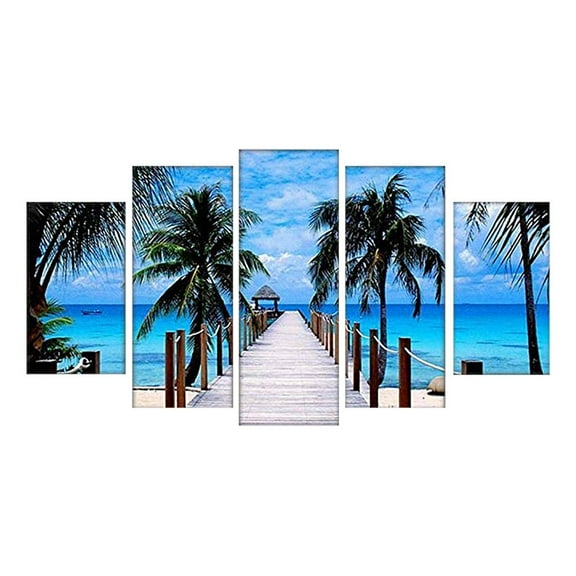 kjfeif 5pcs Unframed ModernArt Oil Painting Print Canvas Picture Home Wall Room Decoration for Home Office Decorations Modern LandscapeArtwork