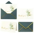 thumbnail image 1 of kjfeif 6Pcs Hot Stamping with Envelope Greeting Card, The New Hot Gold Band Envelope, Thank You Card Watercolor Thanksgiving Message Card, 1 of 4