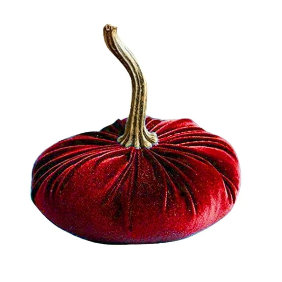kjfeif Artificial Pumpkins orange Velvet Pumpkins Fall Decorations Holiday Farmhouse Decorations Thanksgiving Decorations for Home and Tablelop