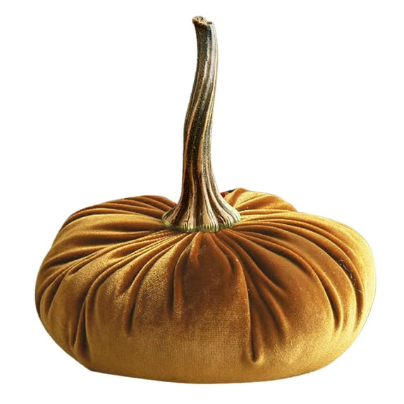 kjfeif Artificial Pumpkins orange Velvet Pumpkins Fall Decorations Holiday Farmhouse Decorations Thanksgiving Decorations for Home and Tablelop