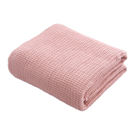kjfeif Blankets Queen Size for Bed - Waffle Weave Blankets for Summer, Lightweight and Breathable Soft Woven Blankets for Spring