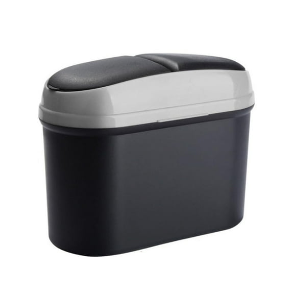 kjfeif Car Trash Can with Lid - Car Trash Bag Hanging with Storage Pockets Collapsible and Portable Garbage Bin, Leak-Proof Car Organizer,Multipurpose Trash Bin for Car,Grey
