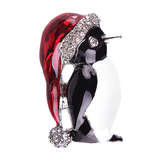 kjfeif Christmas Brooch,Christmas Brooch Pins for women Rhinestone Enamel Christmas Tree Wreath Snowflake Reindeer Brooch Pins Set Holiday Xmas Gift