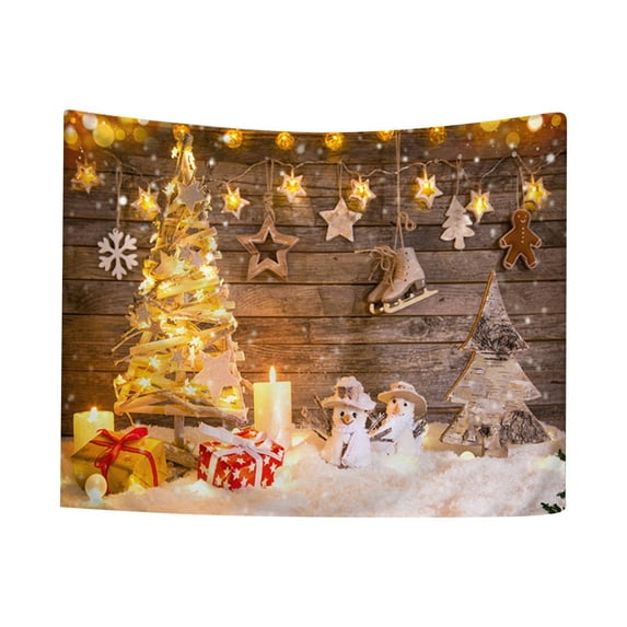 kjfeif Christmas Fireplace Theme Backdrop for Photography Christmas Tree Decorations for Xmas Party Supplies Background Pictures Banner Photo Studio Decor 29.5*37.4inch