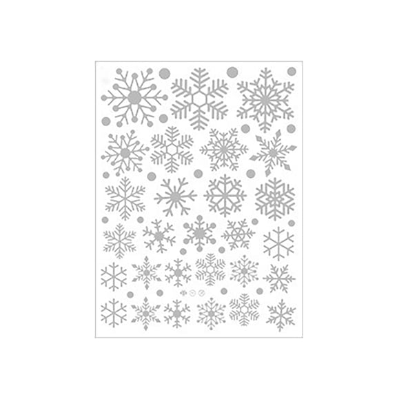 kjfeif Christmas Glitter Snowflake Wall Stickers Bedroom Living Room Home Wall Decoration Wall Stickers Self Adhesive for Home Party Supplies Shop Window Glass Display Decoration