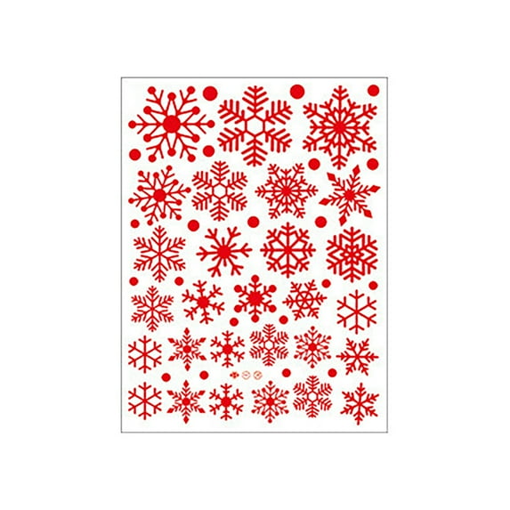 kjfeif Christmas Glitter Snowflake Wall Stickers Bedroom Living Room Home Wall Decoration Wall Stickers Self Adhesive for Home Party Supplies Shop Window Glass Display Decoration