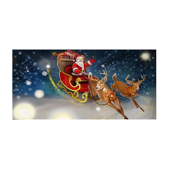 kjfeif Christmas Holiday Garage Door Cover Large Christmas Snowman Backdrop for Decoration Happy New Year Outdoor Cover Xmas Tree Garage Door Decor for Holiday Party Photo Background