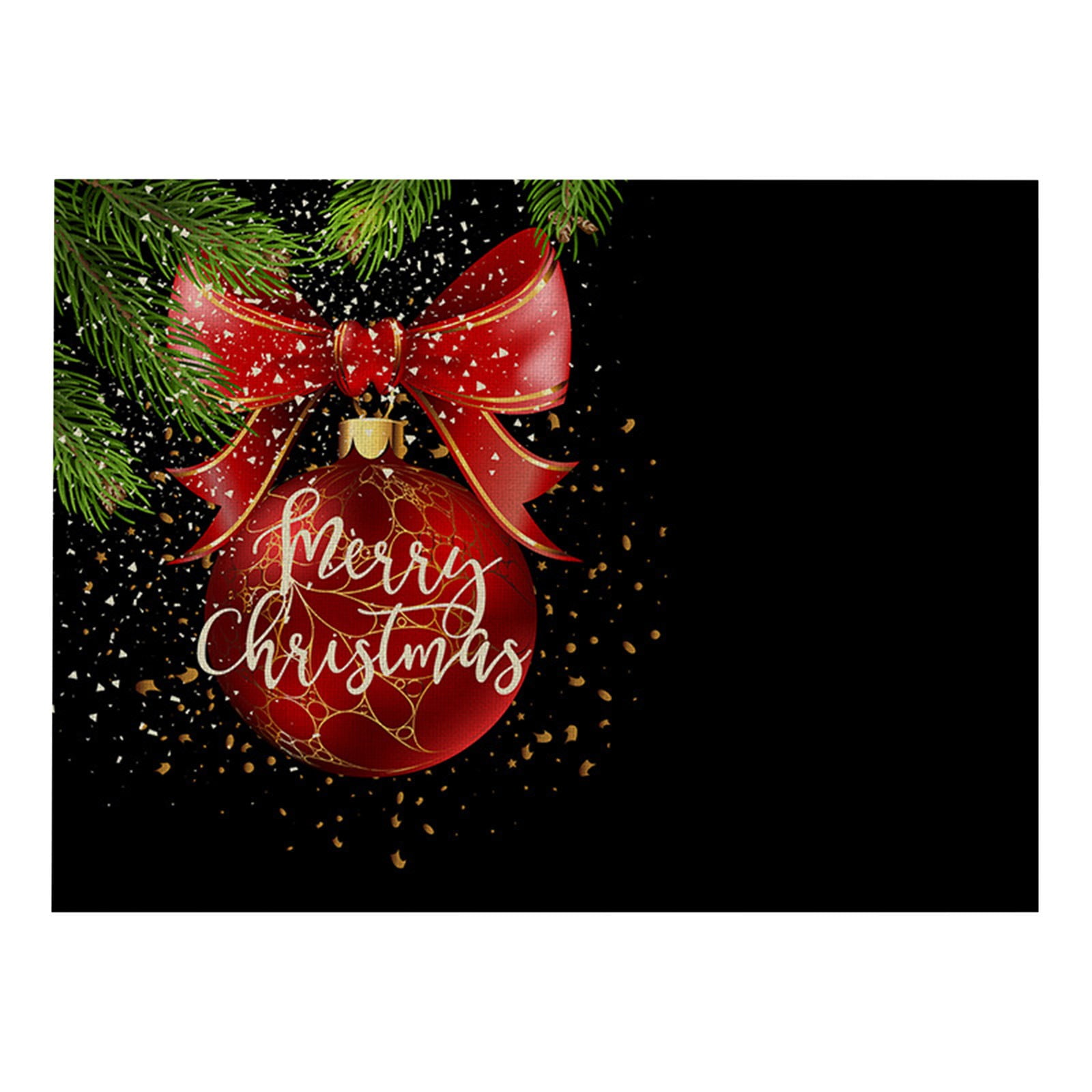 kjfeif Christmas Placemats Retro Christmas Plastic Table Place Mats