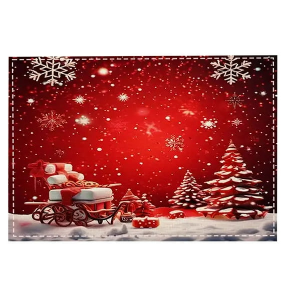 kjfeif Christmas Placemats Table Placemats Seasonal Table Mats Decoration Winter Xmas Holiday Placemats Decoration for Home Dining Room Table Decoration 12 x 18 Inch