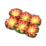 kjfeif 6 Pcs Decor Floating with Lights Plastic Flower Plastic Flower Artificial Traditional Decor for Diwali Puja Home Outdoor Party Decoration, Winter Christmas Must Haves