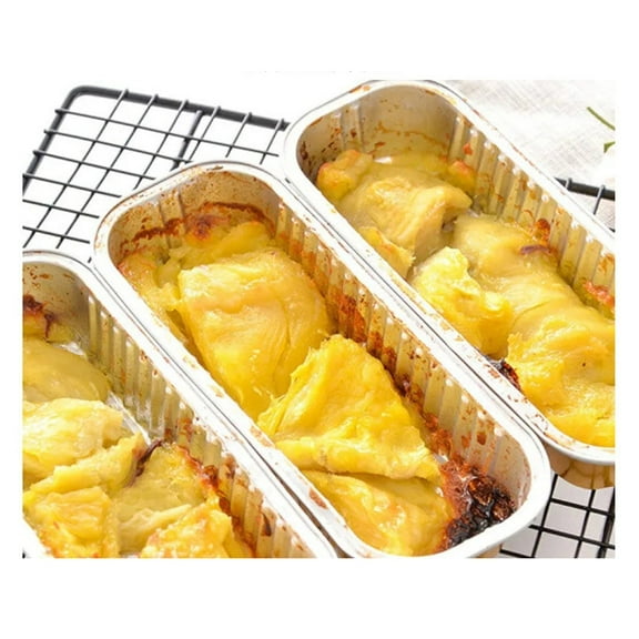 kjfeif Disposable Aluminum Foil Tin Box Aluminum with Lid Rectangular Tin Foil Packing Box 200ml Aluminum Mini Loaf Baking Pans for Cooking Baking Meal Prep Take Out Etc 5pc