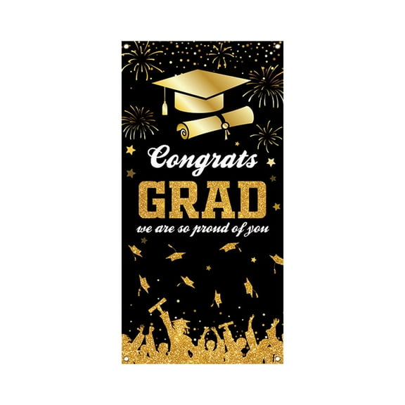 kjfeif Graduation Season Background Banner Banner Decoration Articles Flag Hanging Celebration Decor Hanging Banner for College Graduation Indoor/Outdoor Decoration 35"x 70"