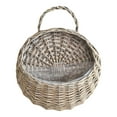 thumbnail image 1 of kjfeif Handwoven Rattan Wall Fence Hanging Planter - Wicker Flower Basket for Indoor/Outdoor Garden Decoration, Rustic Farmhouse Planters & Watering Hanging Baskets, 1 of 4