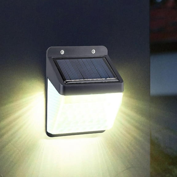 kjfeif Outdoor Solar Light LED Floodlight with Human Motion Sensor, IP65 Water Proof Outdoor Solar Light From Dusk to Dawn Backyard Garden Fence Wall Mounted Solar Light