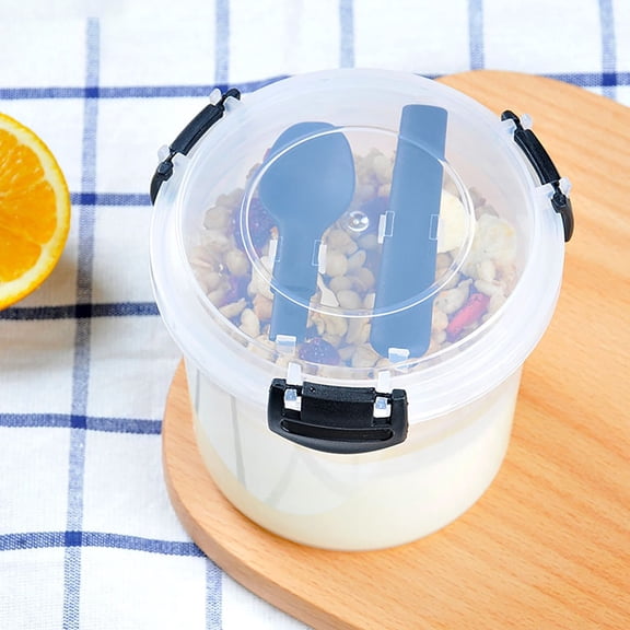 kjfeif Portable Reusable Parfait Cups with Lids Yogurt Cup with Topping Cereal or Oatmeal Container Leak Proof Breakfast On The Cups 20OZ for Meal Pre Protion Control
