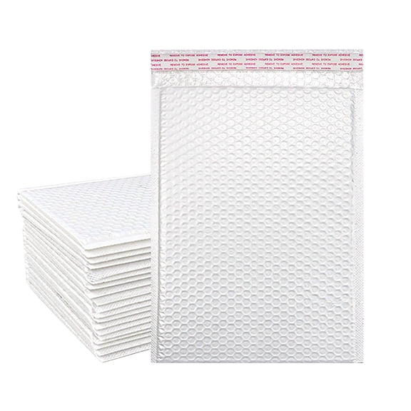 kjfeif White Poly Bubble Mailers Self Seal Packaging Bags Small Business Supplies Padded Envelopes Bubble Envelopes Mailing Bags Packaging for Small Business