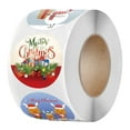 thumbnail image 1 of kjfeif Dot Stickers Christmas Stickers,Round Roll 1/1.5 Baked Inch Roll Stickers with Christmas / 500 Natural Labels Per Wall Sticker, 1 of 7