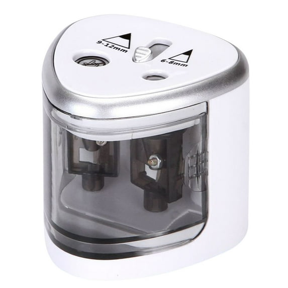 kjfeif Electric Pencil Sharpener Double Hole Portable Pencil Sharpener Battery Operated,Student Supplies Pencil Sharpener(/2.76×2.95×2.76inch)