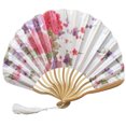 thumbnail image 1 of kjfeif Foldable Bamboo Fans,Eastern Style Handheld Fan Japanese Chinese Fan for DIY Decoration Wedding Dancing Party, 1 of 2