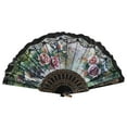 thumbnail image 1 of kjfeif Foldable Fan Handheld Fabric Bamboo Fan Chinese Vintage Style Hand Held Folding Fans for Party Wedding Dancing Decoration, 1 of 7