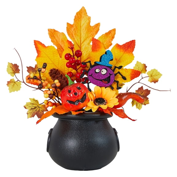 kjfeif Halloween Desktop Ornaments Pumpkin Vase Table Centerpiece With And Berries for Living Room Office Shelves Coffee Table Desk Decor
