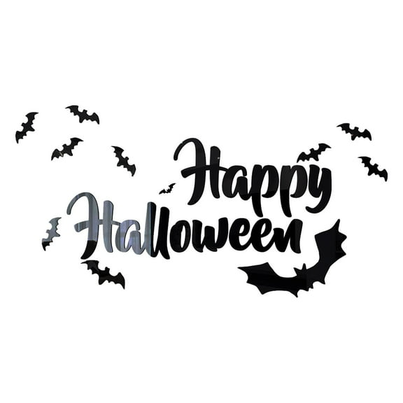 kjfeif Halloween Wall Decor Bat Decorations Wall Decal 3D Bats Decor Wall Stickers Self Adhesive DIY Halloween Mirror Decor for Holiday Party Supplies Home Window Decor 3D DIY