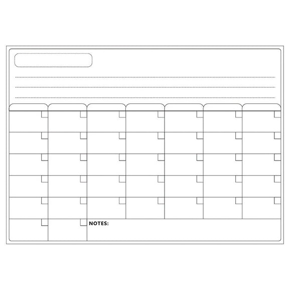 kjfeif Magnetic Dry Erase Calendar Whiteboard Set (1-Pack) for Refrigerator, Wall, and Fridge organization with Monthly, Weekly, and Daily Notepads