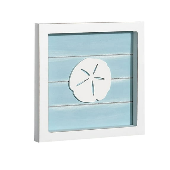 kjfeif Ocean Beach Themed Room Decor Coastal 3D Wall Art with Starfish, Seahorse, Sand and Coral Turquoise Coastal Room Decor Seashell Beach Decorations for Home