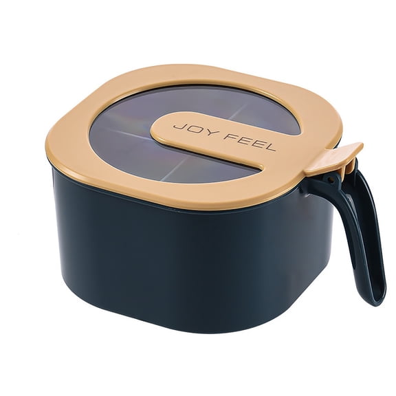 kjfeif Premium 4 Scoop Seasoning Box with Wransparent Lid Visualization, Food-grade Tableware Suitable for Travel Home Kitchen Restaurant Hotel