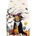 thumbnail image 1 of kjfeif Pumpkins Black Cat Spooky Hall-oween Table Runner, Moon Kitchen Dining Table Decoration for Home Party Decor, 1 of 7