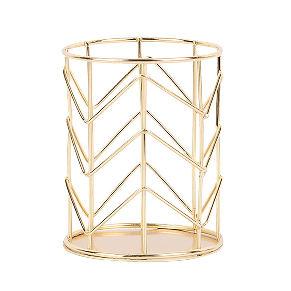 Stifthalter Aus Aluminium, Rose Gold – Quadratischer Organizer Für 5 Stifte, Büro-Deko