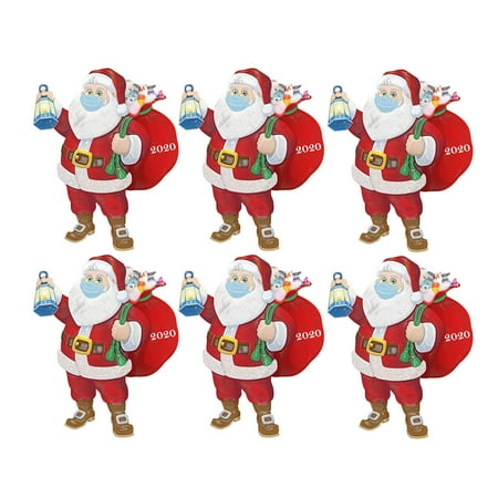 kjfeif Santa Figurines Set of 2 Christmas Decorations Resin Santa Claus Décor Hanging ornaments for Christmas Tree, Holiday Winter indoor Home Decor Xmas Gifts