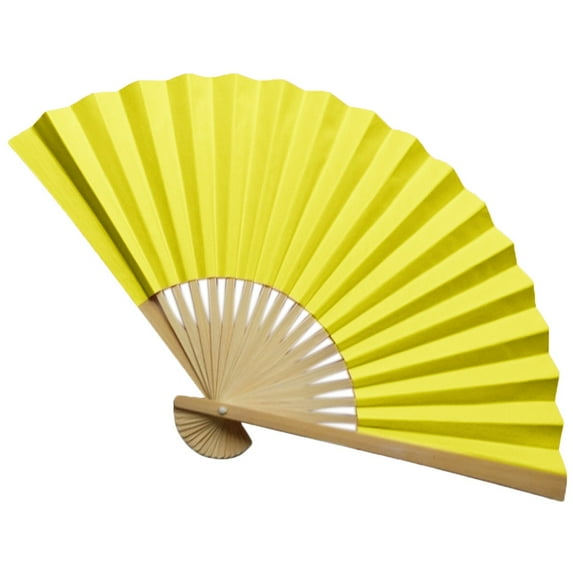 kjfeif Solid Color Paper Fans, Handheld Folding Fans Foldable Bamboo Fans Japanese Chinese Style for Wedding DIY Crafting Wall Decoration Party Favors