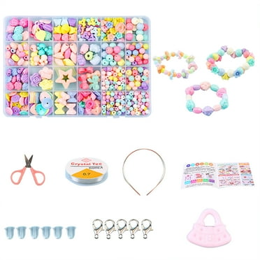 kjfeif Surprise Secret Message Jewelry DIY Jewelry Making Craft Kit Great Bead Kit for Parties Sleepover & Weekend Activity Make Bracelets with Alphabet Beads ,Kids Birthday Gift