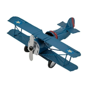 kjfeif Iron Fighter Model, Vintage Airplane Model: Airplane Model ornament Metal Biplane Plane Home Decor Desktop Decoration