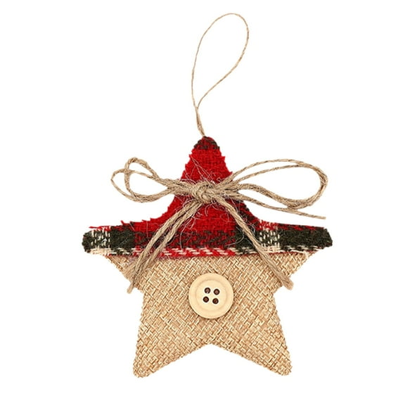 kjfeif Warm and Retro Style Fabric Christmas Hanging Ornaments for Tree Wreaths Christmas Hanging Christmas Decor for Home Xmas Winter Party for Embellishing Christmas Trees