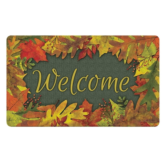 kjfeif Welcome Doormat indoor Outdoor Home Front Porch Rugs Thanksgiving Carpet Gift Autumn Entrance Decoration Supplies, 15.7*23.6inches