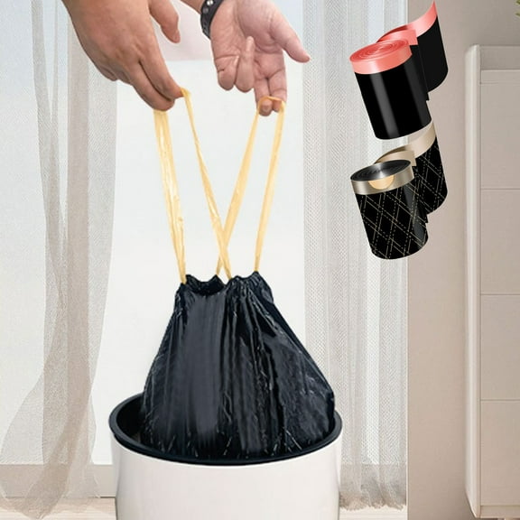 kkbbma under $5 100Pcs Garbage Bag, Large Garbage Bag 100 Bags Large Black Garbage Bag Suitable For Household Office And Outdoor Use