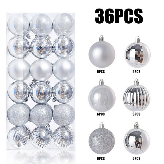 kkbbma 36pcs Christmas Ornaments Tree Decorations Christmas Hanging Balls for Xmas Party Birthday Wedding Decor