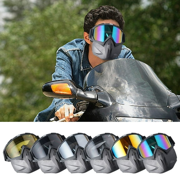 kkbbma under $5 2Pcs Ski Mask Goggles, Snow Goggles Mask Windproof Face Cover, Ski Snowboard Winter Sports Gear, Anti Fog UV Protection Eyewear, Cold Weather Outdoor Activity Accessory