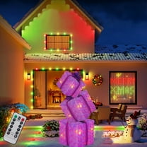 kkbbma under $5 3 Pieces Lighted Gift Boxes Christmas Decoration,Light Up Box with Pre-lit LED Mini Bulb, Present Ornament for Indoor Outdoor Xmas Tree Party Holiday Decor