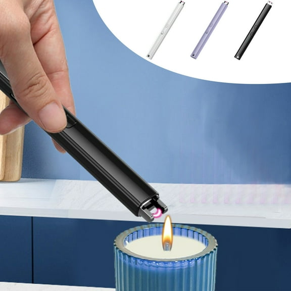 kkbbma under $5 3Pcs USB Rechargeable Lighter, USB Rechargeable Plasma Lighter, Windproof Flameless Electric Lighter, Electronic Candle Lighter Kitchen Tool, Safe Child Proof Camping Lighter