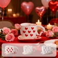 thumbnail image 1 of kkbbma under $5 3Pcs Valentine Mug with Coaster, Valentines Day Couple Mug Set,Ceramic Mug with Coaster Gift Set,Heart Themed Coffee Tea Cup,Perfect Romantic Anniversary Gift, 1 of 9