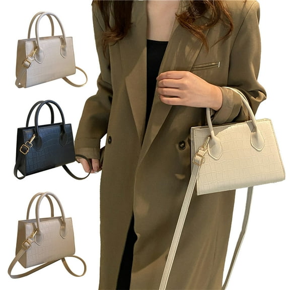 kkbbma under $5 3Pcs Women's Shoulder Bag Messenger, Fashion Casual Bag Women Shoulder Bag, PU Leather Handbag Messenger Bag, Crossbody Purse With Wallet, Daily Use Tote Bag For Women