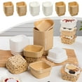 thumbnail image 1 of kkbbma under $5 50 Pcs Mini Square Baking Cups, Paper Mini Cake Pans,Disposable Ramekins Cake Pans,Dessert Cups Cupcake Pans for Wedding Birthday Party, 1 of 9
