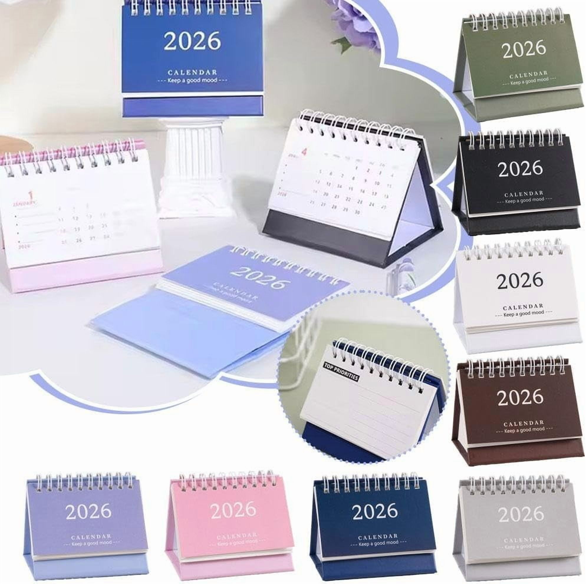 kkbbma under $5 8Pcs 2026 Calendar, 2026 Mini Desktop Calendar,Cute ...