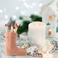 thumbnail image 1 of kkbbma under $5 Ceramic Match Holder, Ceramic Cowboy Boot Match Holder, Western Decor Matchstick Box with Striker, Cute Mini Boot Shaped Container, Home Decor for Bathroom Bedroom Kitchen, 1 of 7