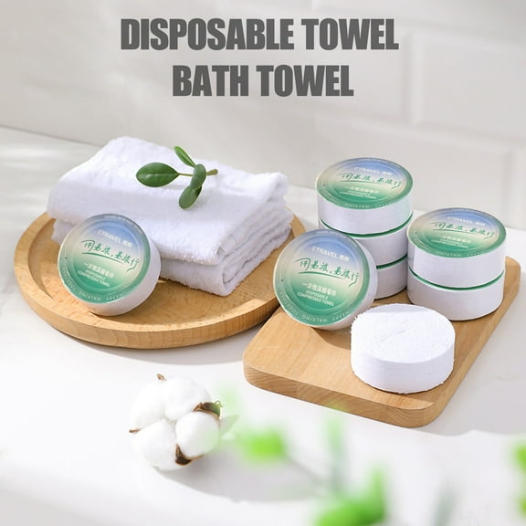 kkbbma under $5 Compressed Towels, Portable Compressed Towel 6 Pack, Disposable Travel Bath Towel, Large Face Towel for Camping, Expandable Quick Dry Towel, Compact Travel Essential Towel